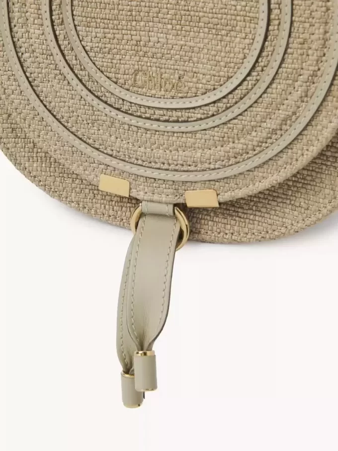 Small Marcie saddle bag in raffia-effect fibers Small Marcie saddle bag in raffia-effect fibers