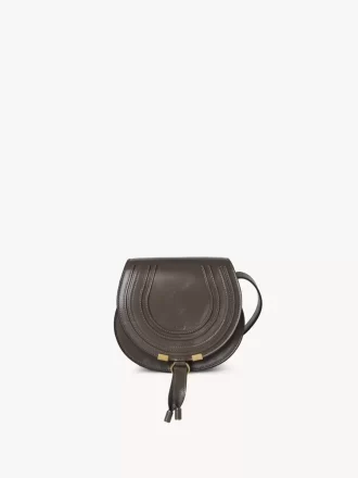 Small Marcie saddle bag in shiny leather
