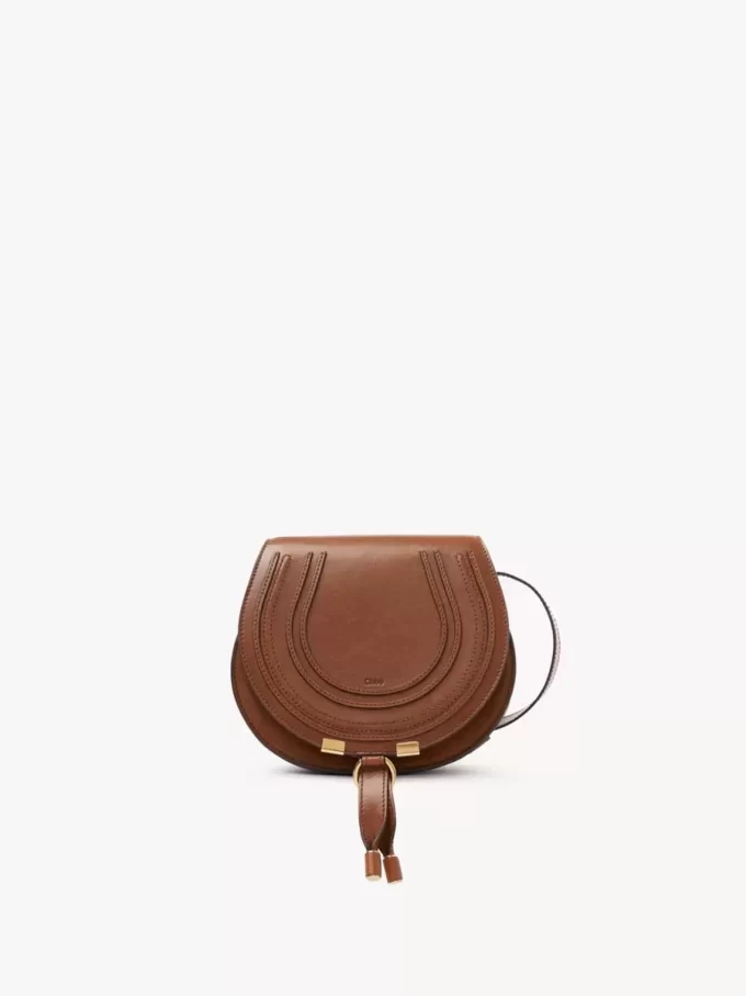 Small Marcie saddle bag in shiny leather Small Marcie saddle bag in shiny leather