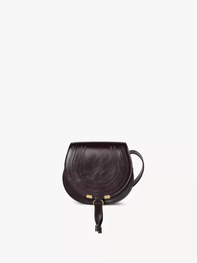 Small Marcie saddle bag in shiny leather Small Marcie saddle bag in shiny leather