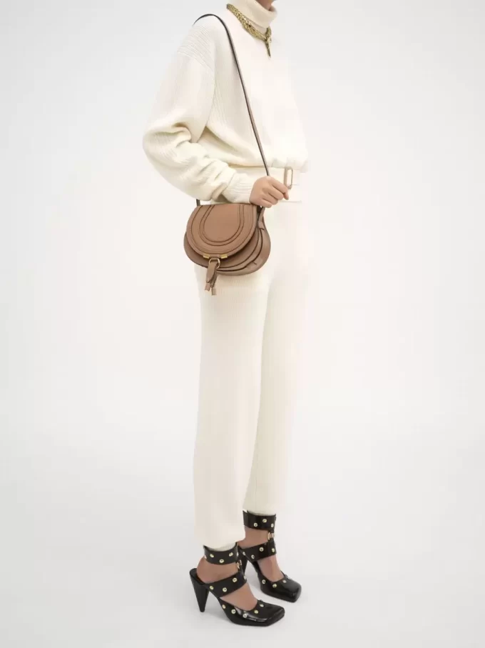 Small Marcie saddle bag in shiny leather Small Marcie saddle bag in shiny leather