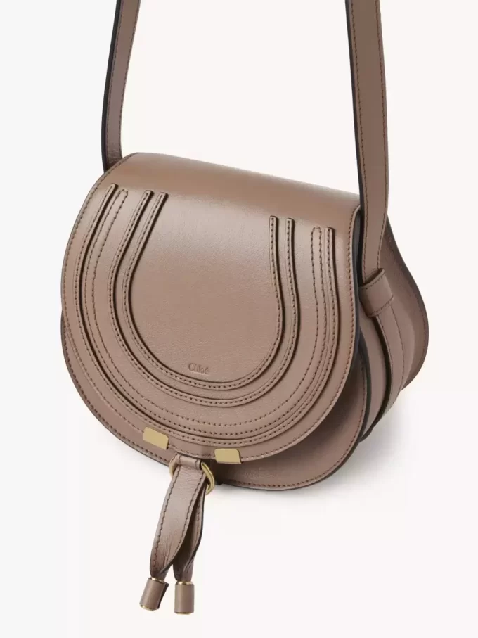 Small Marcie saddle bag in shiny leather Small Marcie saddle bag in shiny leather