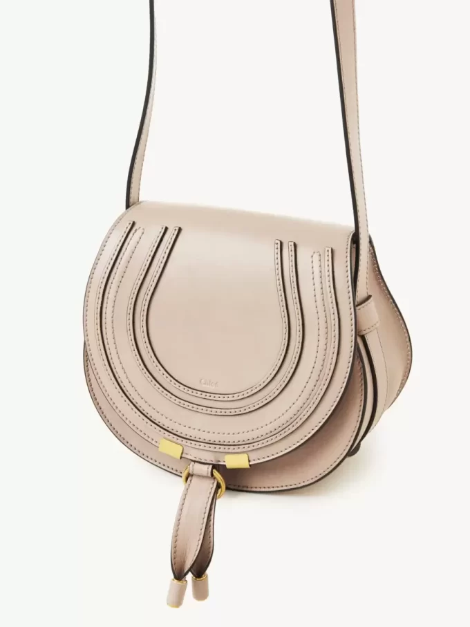 Small Marcie saddle bag in shiny leather Small Marcie saddle bag in shiny leather