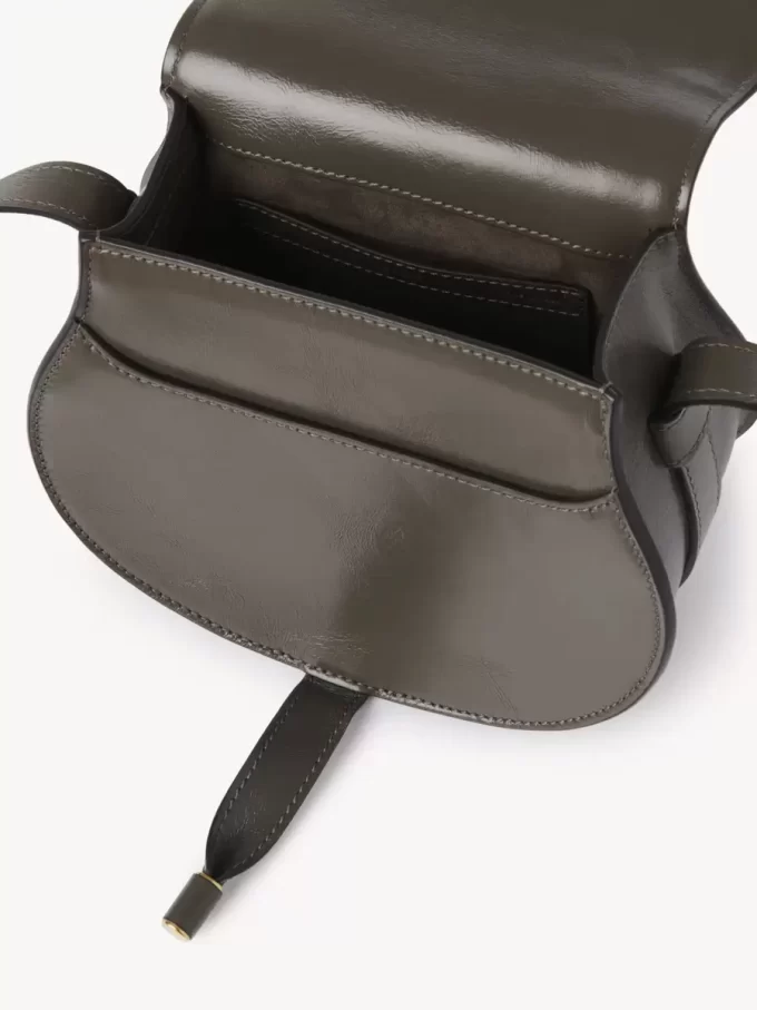 Small Marcie saddle bag in shiny leather Small Marcie saddle bag in shiny leather