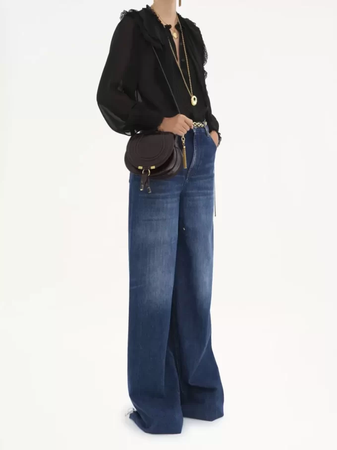 Small Marcie saddle bag in shiny leather Small Marcie saddle bag in shiny leather