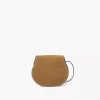 Small Marcie saddle bag in suede leather Small Marcie saddle bag in suede leather