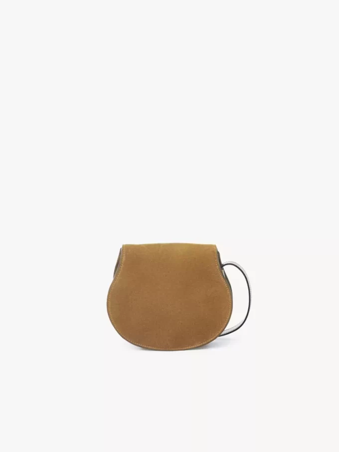 Small Marcie saddle bag in suede leather Small Marcie saddle bag in suede leather