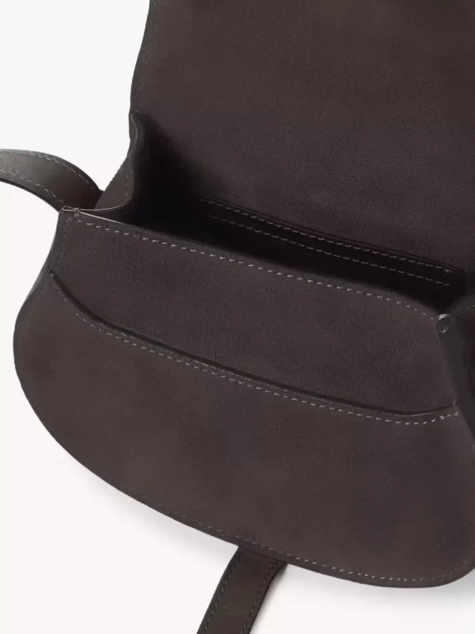 Small Marcie saddle bag in suede leather Small Marcie saddle bag in suede leather