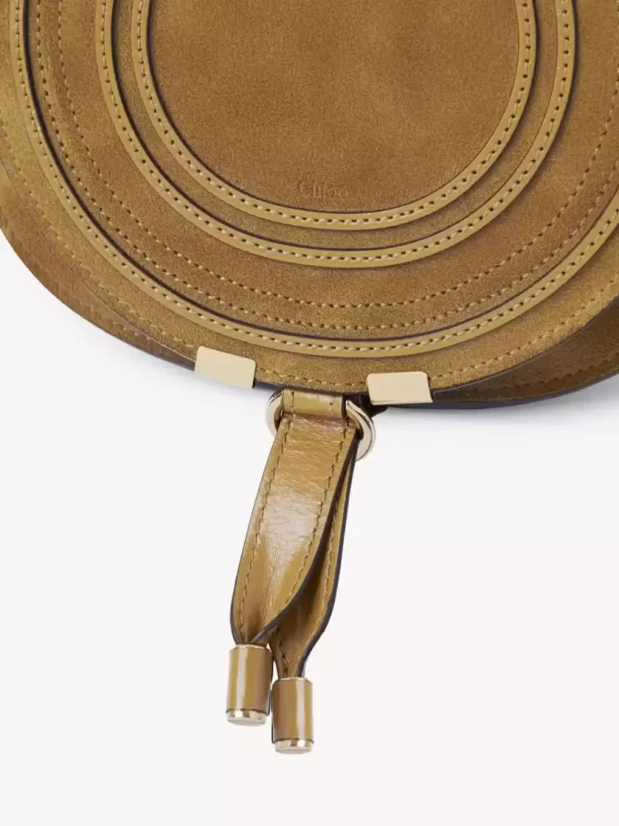 Small Marcie saddle bag in suede leather Small Marcie saddle bag in suede leather