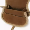 Small Marcie saddle bag in suede leather & shearling Small Marcie saddle bag in suede leather & shearling
