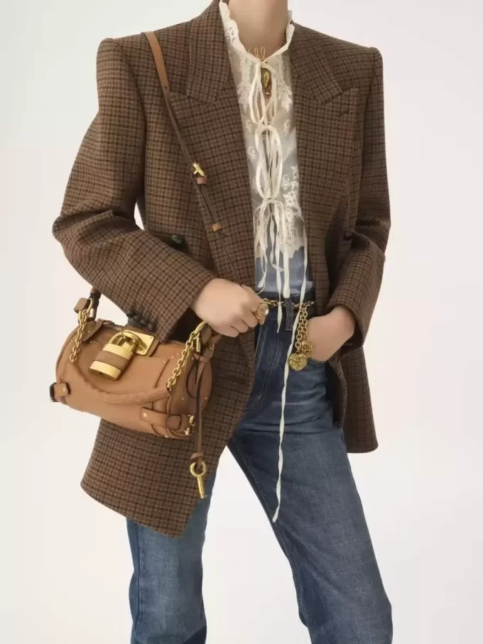 Small Paddington chain bag in grained leather Small Paddington chain bag in grained leather