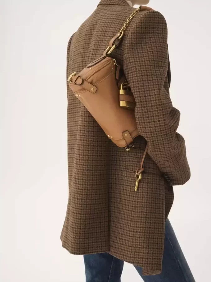 Small Paddington chain bag in grained leather Small Paddington chain bag in grained leather