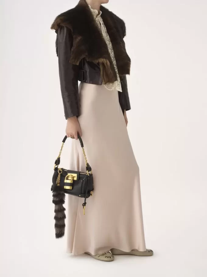 Small Paddington chain bag in grained leather Small Paddington chain bag in grained leather