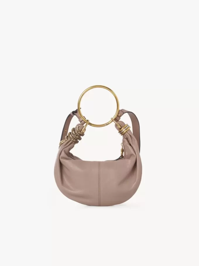 Small Snake Bracelet Hobo bag in grained leather Small Snake Bracelet Hobo bag in grained leather