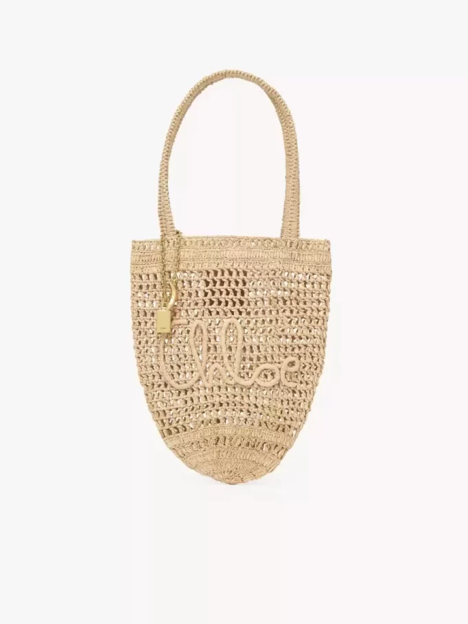 Small Summer Banana tote bag in raffia Small Summer Banana tote bag in raffia