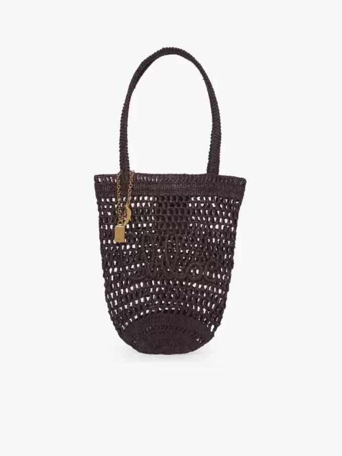 Small Summer Banana tote bag in raffia Small Summer Banana tote bag in raffia