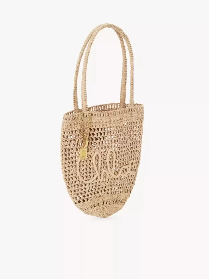 Small Summer Banana tote bag in raffia Small Summer Banana tote bag in raffia