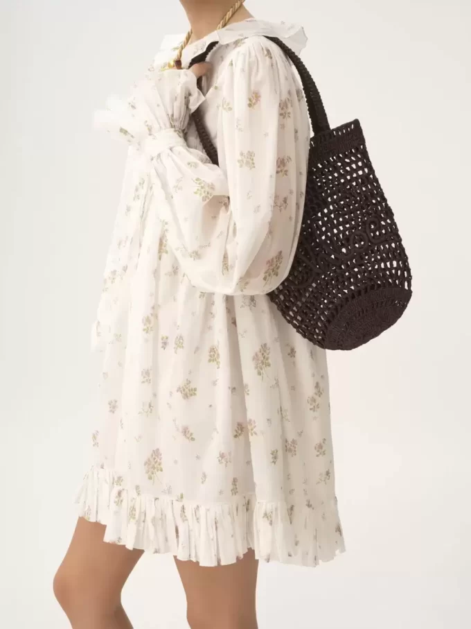 Small Summer Banana tote bag in raffia Small Summer Banana tote bag in raffia