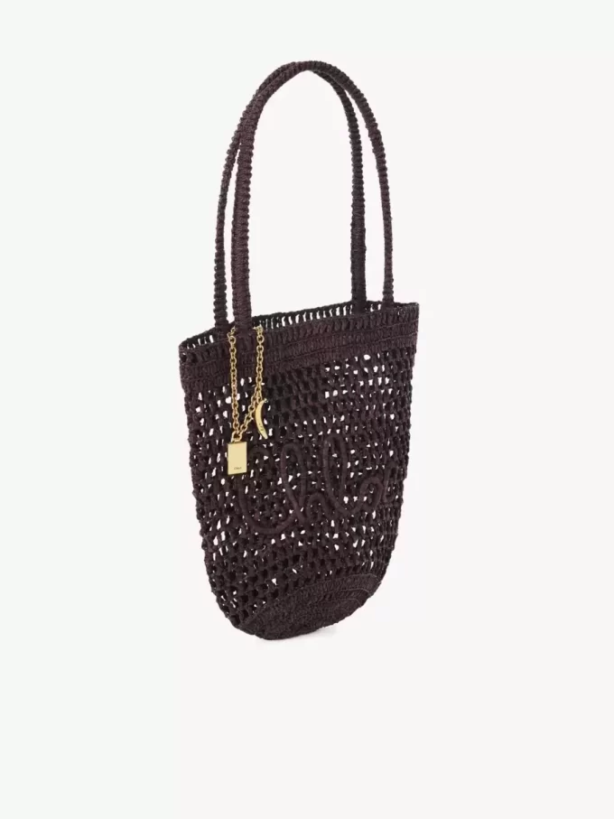 Small Summer Banana tote bag in raffia Small Summer Banana tote bag in raffia