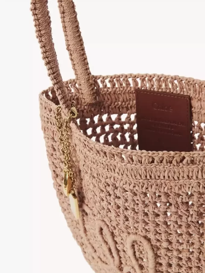 Small Summer Banana tote bag in raffia Small Summer Banana tote bag in raffia