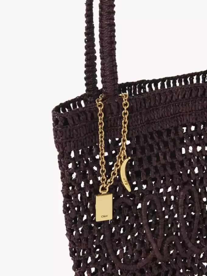 Small Summer Banana tote bag in raffia Small Summer Banana tote bag in raffia