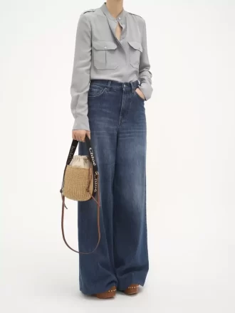 Small Woody basket in natural fibers