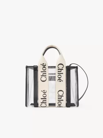 Small Woody tote bag in jelly & leather