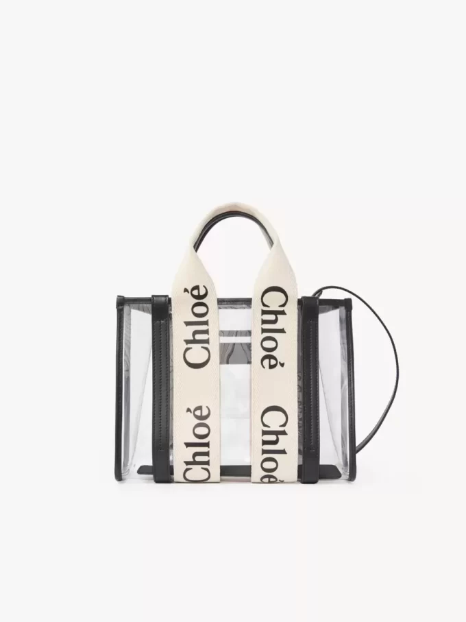 Small Woody tote bag in jelly & leather Small Woody tote bag in jelly & leather