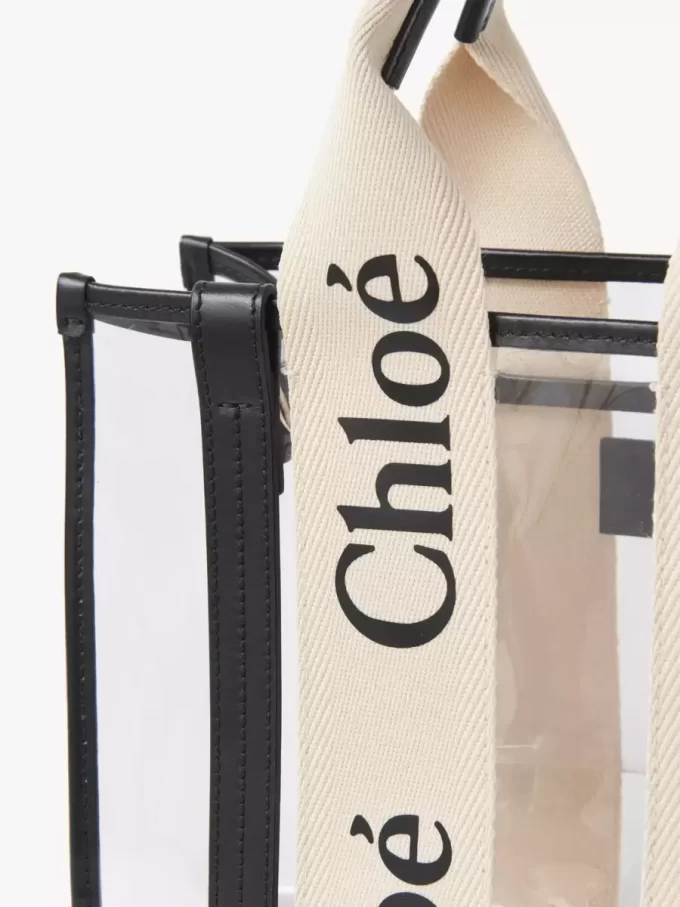 Small Woody tote bag in jelly & leather Small Woody tote bag in jelly & leather