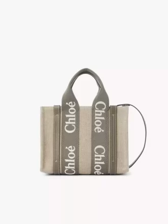 Small Woody tote bag in linen