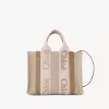 Small Woody tote bag in linen Small Woody tote bag in linen
