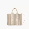Small Woody tote bag in linen Small Woody tote bag in linen