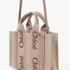 Small Woody tote bag in linen Small Woody tote bag in linen