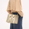 Small Woody tote bag in linen Small Woody tote bag in linen