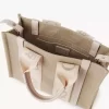 Small Woody tote bag in linen Small Woody tote bag in linen