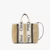 Small Woody tote bag in shearling Small Woody tote bag in shearling