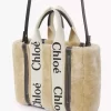 Small Woody tote bag in shearling Small Woody tote bag in shearling