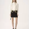 Straight mini skirt in a wool-mix jacquard Straight mini skirt in a wool-mix jacquard