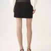 Straight mini skirt in a wool-mix jacquard Straight mini skirt in a wool-mix jacquard