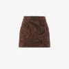 Straight mini skirt in tapestry jacquard Straight mini skirt in tapestry jacquard