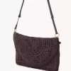 Summer Banana flat pouch with strap in raffia Summer Banana flat pouch with strap in raffia