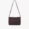 Summer Banana flat pouch with strap in raffia Summer Banana flat pouch with strap in raffia