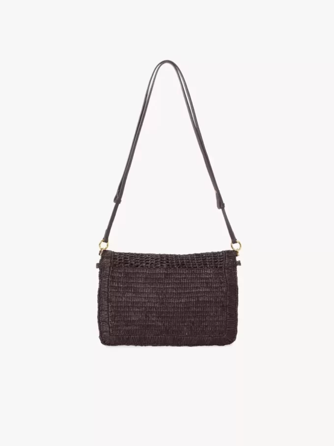 Summer Banana flat pouch with strap in raffia Summer Banana flat pouch with strap in raffia