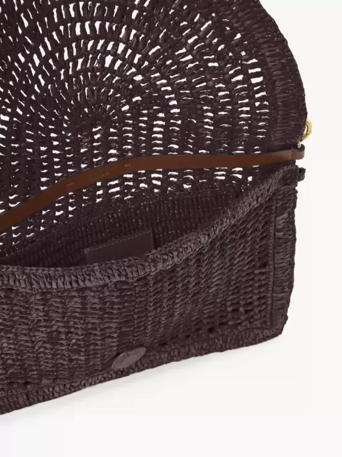 Summer Banana flat pouch with strap in raffia Summer Banana flat pouch with strap in raffia