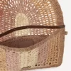 Summer Banana flat pouch with strap in raffia Summer Banana flat pouch with strap in raffia