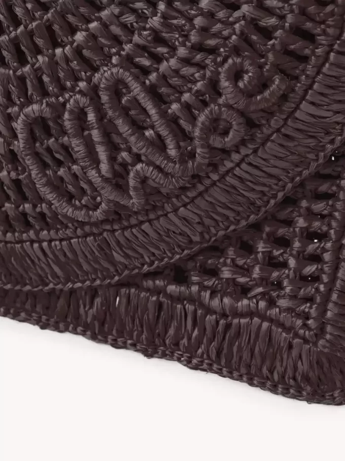 Summer Banana flat pouch with strap in raffia Summer Banana flat pouch with strap in raffia