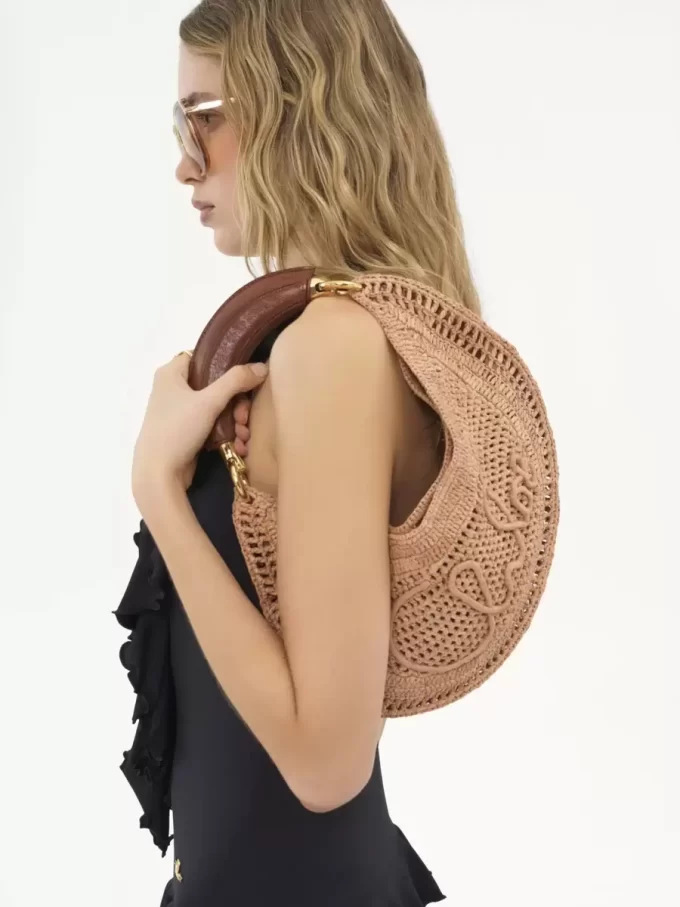Summer Banana hobo bag in raffia Summer Banana hobo bag in raffia