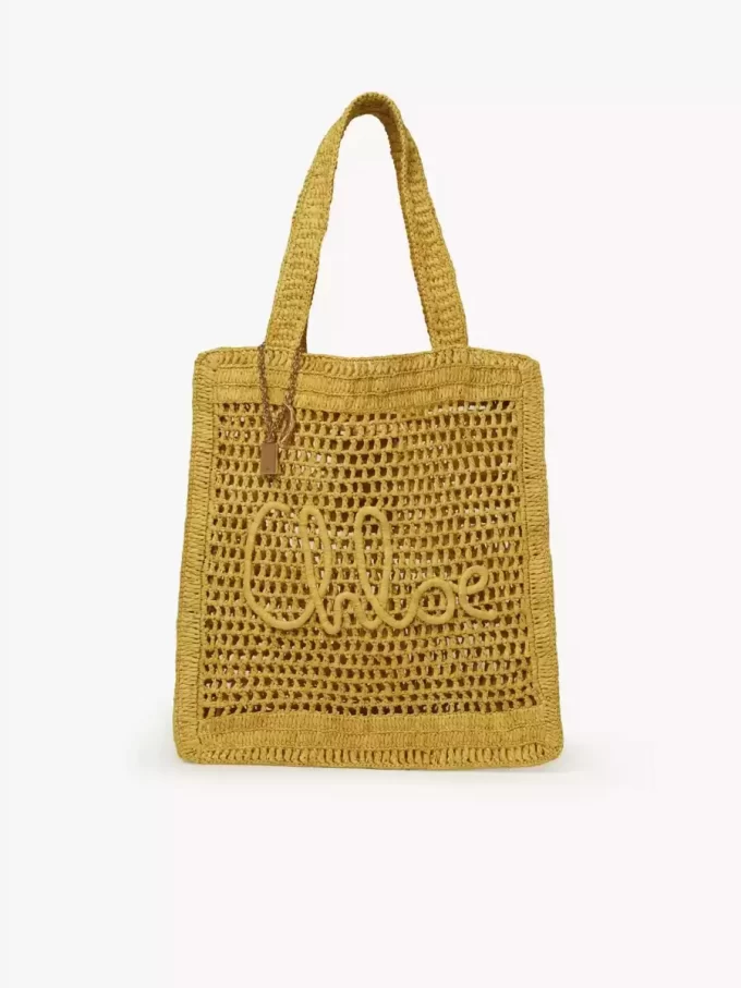 Summer Banana tote bag in raffia