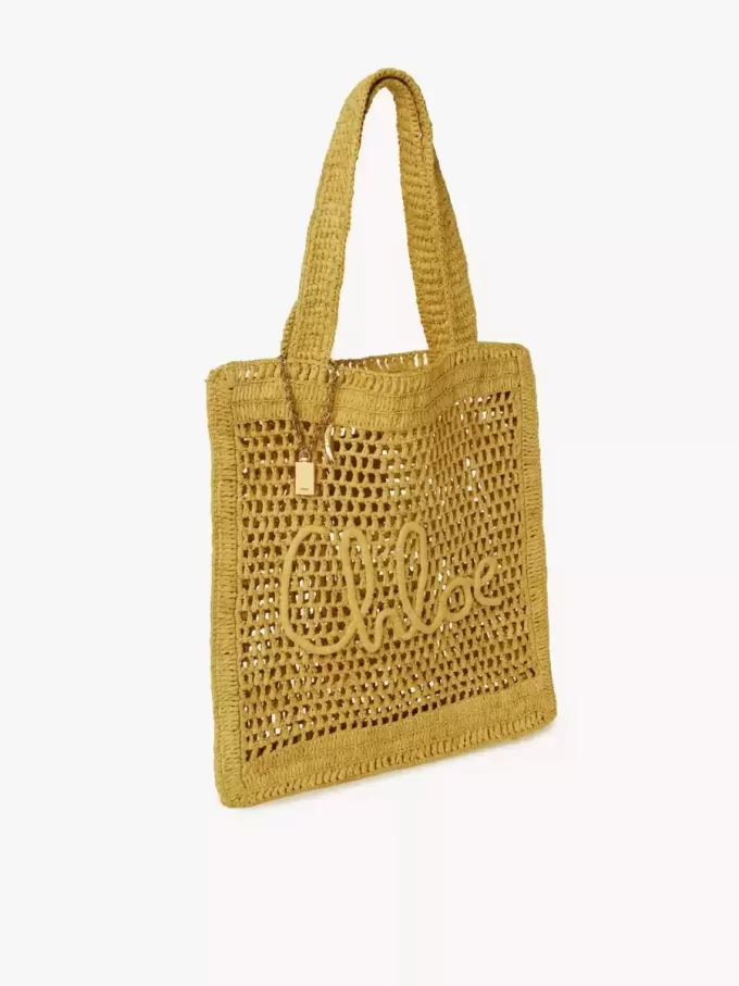Summer Banana tote bag in raffia