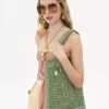 Summer Banana tote bag in raffia